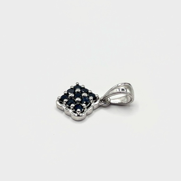 Genuine Sapphire Silver Pendant - Picture 2 of 3